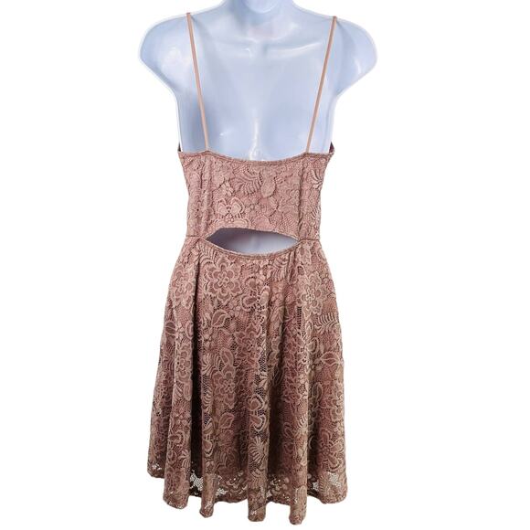Olive Tree Womens Size Medium Mauve Pink Lace Floral Sleeveless Dress - Picture 5 of 9